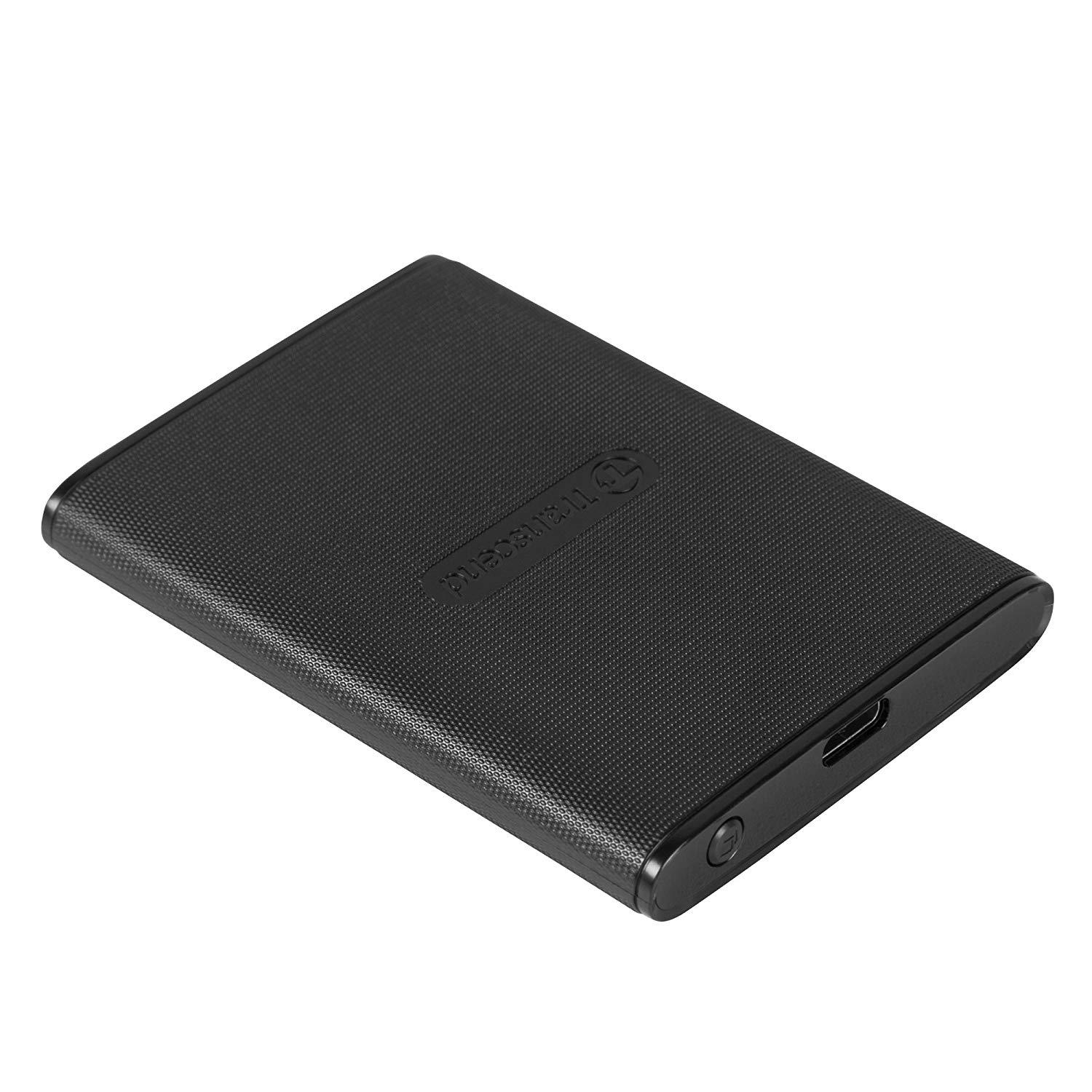 Transcend 240GB Portable External SSD TLC USB 3.1, Black (TS240GESD220C)