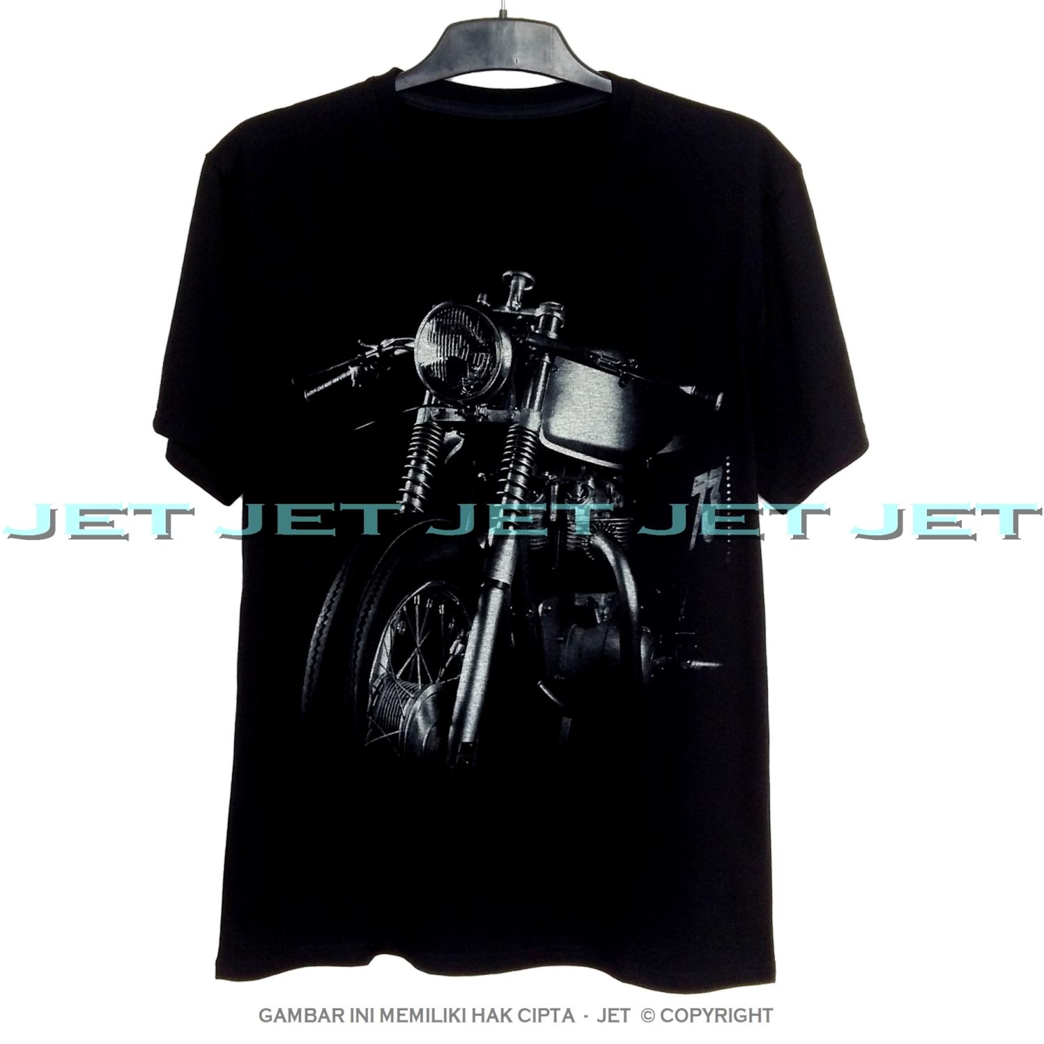 JeT - Black T-Shirt Premium Cotton Combed Motor RX King Honda Yamaha