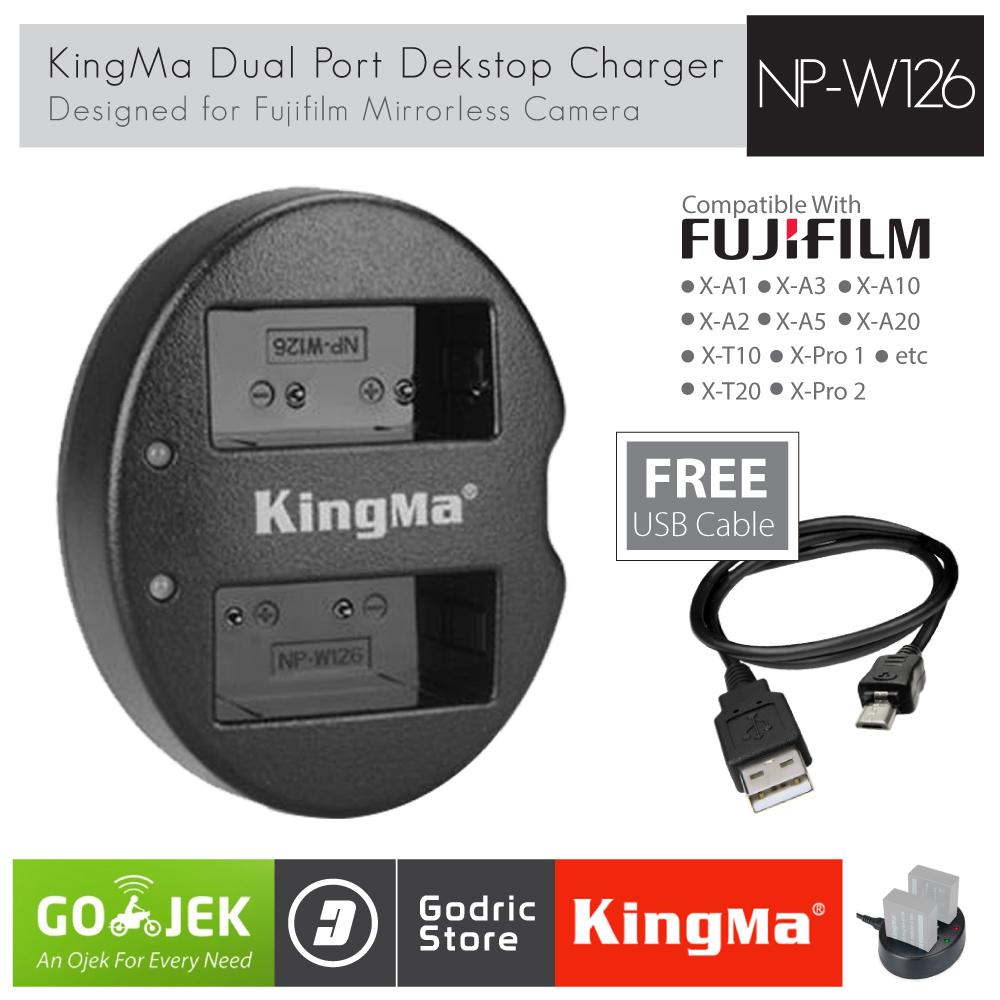 Kingma Charger NP-W126 for Fujifilm XA3 XA5 XA10 XT10 XT20 XT100 X100F XPRO2 Etc