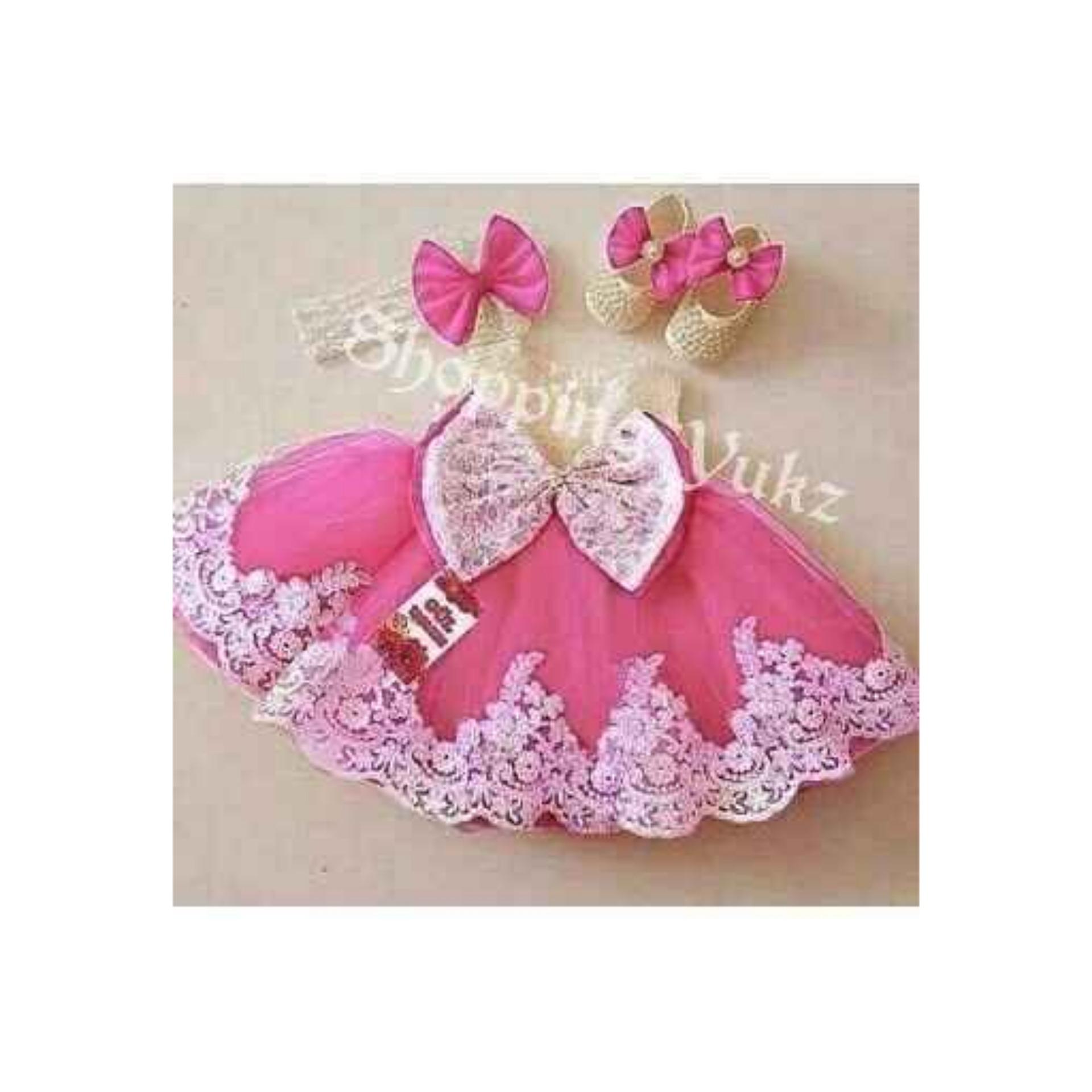 Shopping Yukz Dress Anak Cewek PRINCESS ( Free Bandana ) - TANPA Sepatu / Dress Anak Perempuan / Baju Terusan Anak Perempuan / Gaun Anak / Baju Anak Cewek / Gaun Pesta Anak / Dress Pesta Anak
