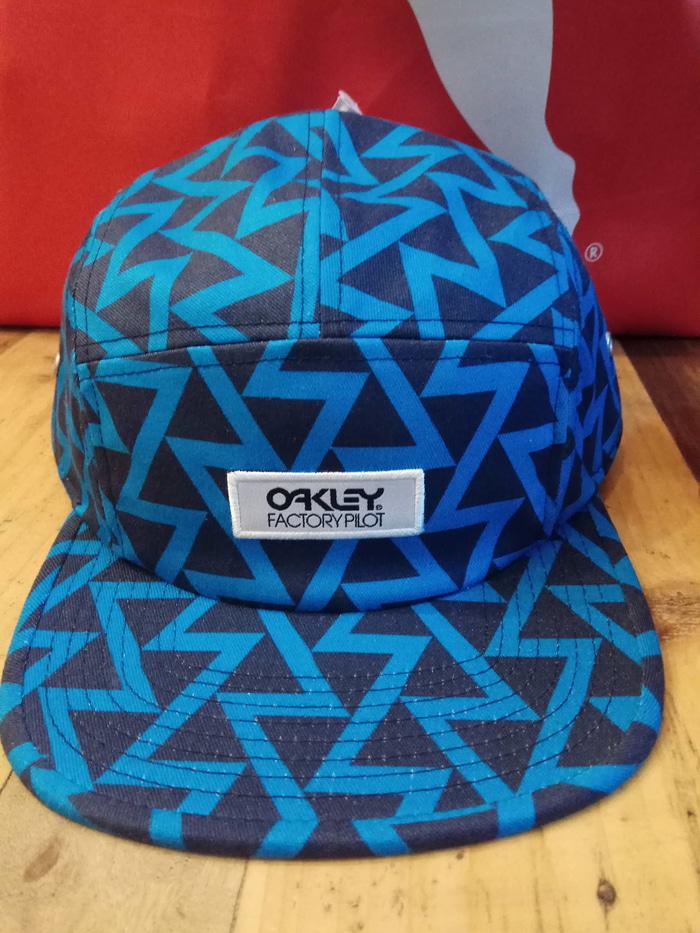 Promo Terbatas!! Topi Panel Oakley Blue Art Original 100% - ready stock
