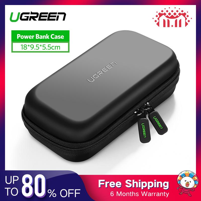 Ugreen Penyimpanan Eksternal Keras Casing HDD SSD Tas untuk Seagate Samsung WD 2.5 Keras Mendorong Bank Daya Pengisi Daya Kabel USB bank Daya Ukuran Besar