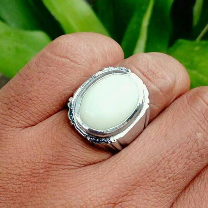 DISKON - batu cincin akik natural fosfor batu terang ditempat gelap