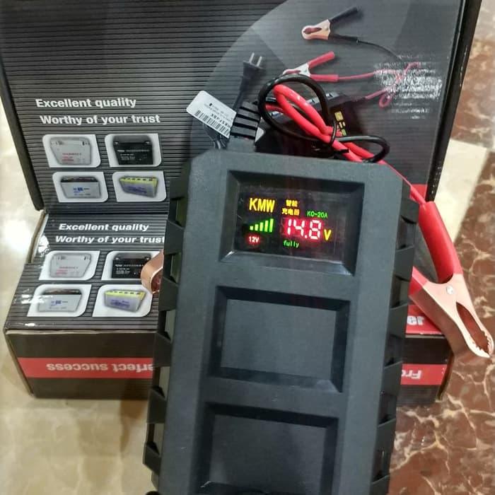 ORIGINAL Alat Cas Accu/Charger Aki Mobil Lead Acid Smart Charger 12V20A LCD TERSEDIA JUGA Charger aki mobil/Charger aki motor/kit Charger aki/Charger aki portable