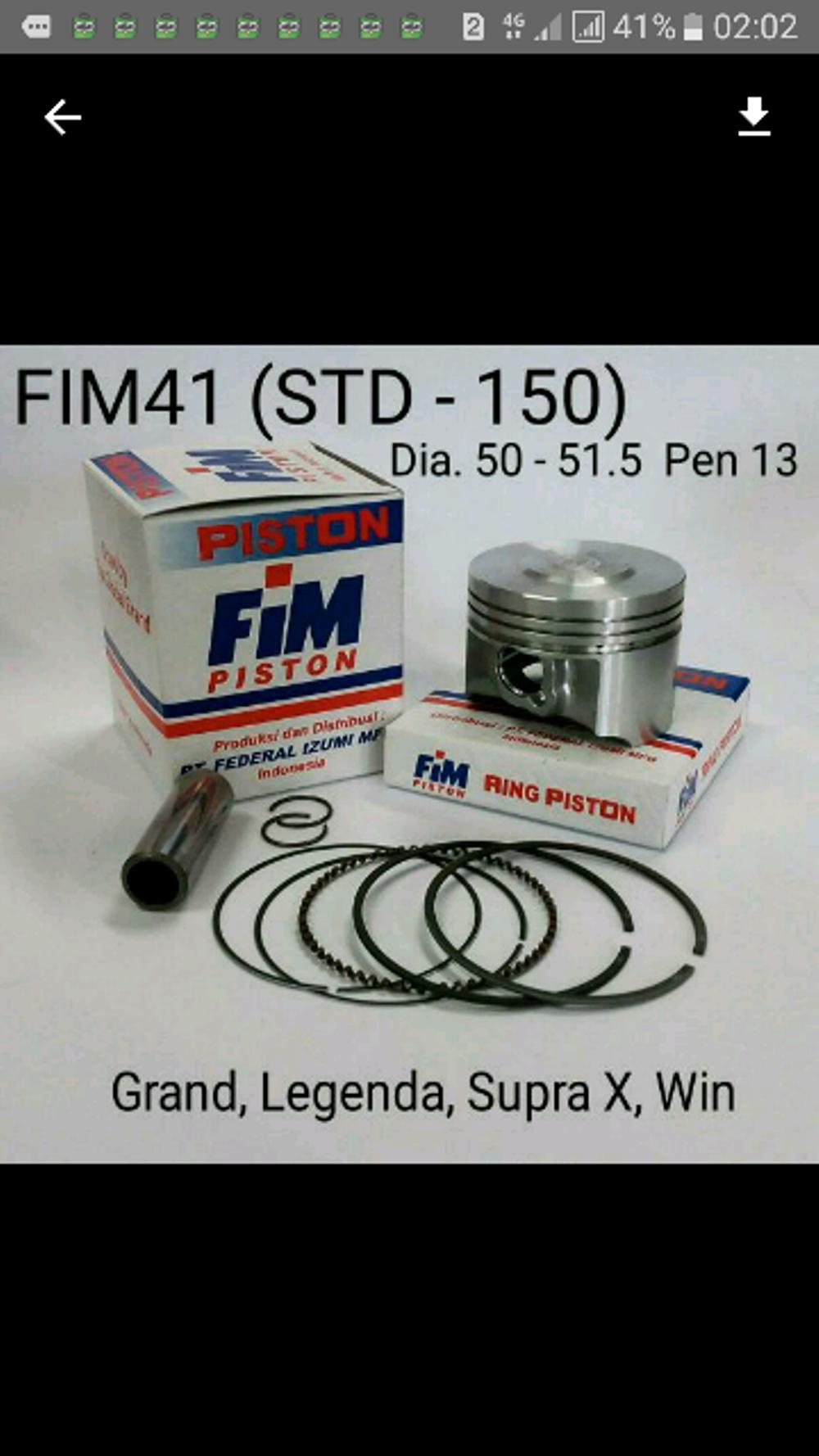Piston Kit Honda Grand Supra Legenda Std 50 100 150 Fim Izumi Racing
