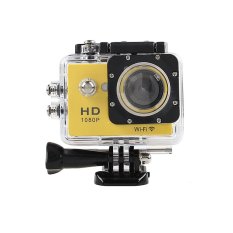 1.5Inch LCD WIFI 1080P Waterproof Helmet Sports Action Diving DVR Camera DV Cam Yellow- Intl