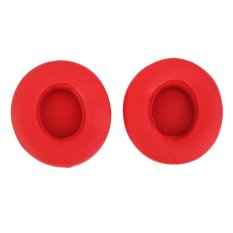 1 Pair Protein Leather Replacement Ear Pads for Monster Beats SOLO 2.0 Red - Intl