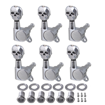 King 6R 6pcs Skull Sealed Electric Guitar Tuning Pegs Guitar PartsCKing ome - intl