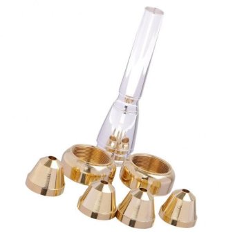 BolehDeals Trumpet Mouthpiece 4 Sizes Set 2B 2C 3B 3C Gold Plated Mouth Pieces Kit - intl