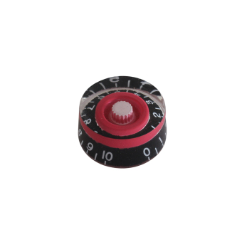 BolehDeals 4pcs Speed Dial Knobs for Gibson Epiphone Style Electric Guitars Red/Black