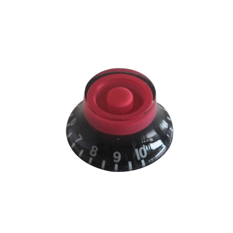 BolehDeals 4pcs Speed Dial Knobs for Gibson Epiphone Style Electric Guitars Red/ Black