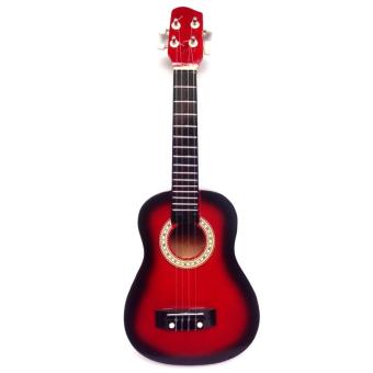 Gitar Ukulele Kentrung 4 Senar - Zise 58x21x8 cm - Merah-Hitam