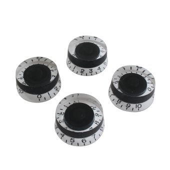 BolehDeals 4pcs Speed Dial Knobs for Gibson Epiphone Style Electric Guitars Black/White