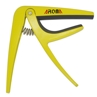 AROMA AC-01 Acoustic Guitar Capo for Acoustic Classical Guitar Lightweight Aluminum Comparable Capo - Yellow