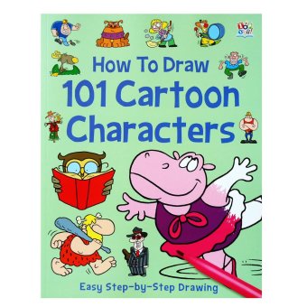 Genius Buku Anak Genius How To Draw 101 Cartoon Characters Easy Step-By-Step Drawing - Cara Menggambar 101 Karakter Kartun