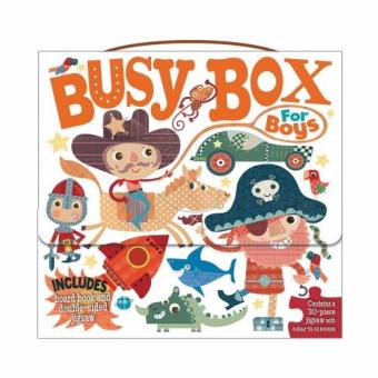 Genius Buku Anak Genius Busy Box For Boys (Includes Board Book And Double-Sided Jigsaw)