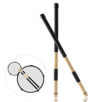 TINKSKY Pair of 40CM Bamboo Rod Drum Brushes Sticks for Jazz Folk Music (Black) - intl