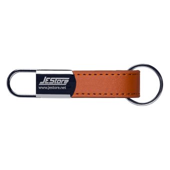 Gantungan Kunci Premium Leather Keyring Jestore Clip - Cokelat