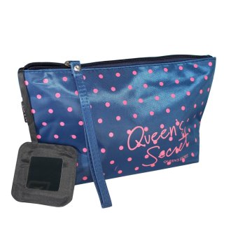 Lynx Candy Tas Kosmetik dan Handphone Pouch - Polkadot Biru