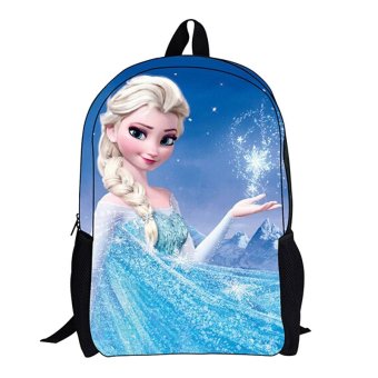 Frozen Printing School Bag Rucksack Backpack (Blue)