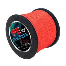 1000M 50LB 0.37mm Multifilament PE Braided Fishing Line 8 Strands Super Strong Braid Fish Line (Red)
