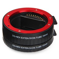 10mm 16mm AF Auto Focus Macro Extension DG Tube Set for Sony E-mount DSLR Camera (Red) - Intl