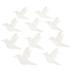 10Pcs Wedding Wine Glass Place Cards Party Ceremony Table Decoration Love Bird White (Intl)