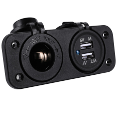 12V 2.1A Dual USB Car Charger Cigarette Lighter Socket Adapter Auto Motor MA372 (Intl)