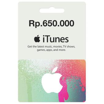 Apple iTunes Gift Card Region Indonesia Rp. 650.000