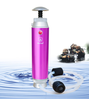 GEERTOP Diercon Water Purifier Portable Long Life - 99.9999% 50000L - REMOVABLE WASHABLE FILTERS - For Camping Outdoors - Peach