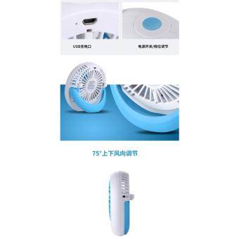 Exqusite Rechargeable Handle Mini Portable Fan / Kipas Mini Genggam - Blue