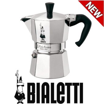 Bialetti Moka Express 6-cangkir kompor pembuat Espresso (Silver) - International