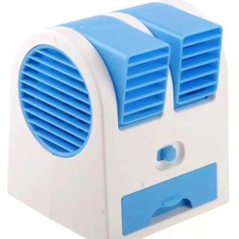 AC Mini Fan Portable USB Super Dingin - Biru