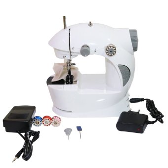Goshop Mini Sewing Machine 4 in 1 Mesin Jahit Portable Include Adaptor - Putih