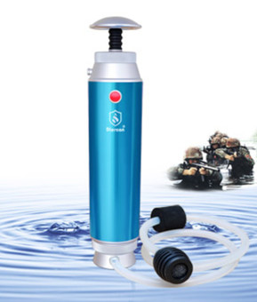 GEERTOP Diercon Water Purifier Portable Long Life - 99.9999% 50000L - REMOVABLE WASHABLE FILTERS - For Camping Outdoors - Blue
