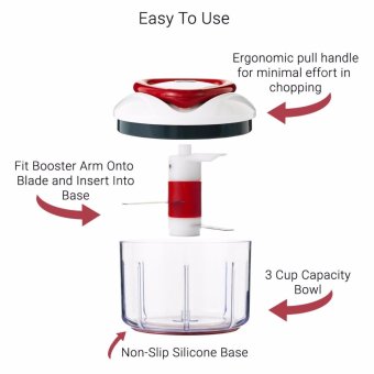 ZYLISS Easy Pull Food Chopper and Manual Food Processor - Vegetable Slicer and Dicer - Hand Held - intl