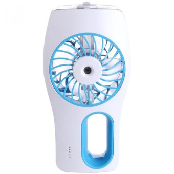 Portable Handheld Mini Beauty Replenishment Fan with Water Spray - Biru