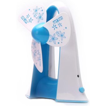 Portable Penguin Fan Shape / Kipas Angin - Blue
