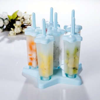 CatWalk Frozen Lolly Star Mould Tray DIY Popsicle Ice Cream Maker (Blue) - intl