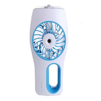 Portable Handheld Mini Beauty Replenishment Fan with Water Spray - Blue