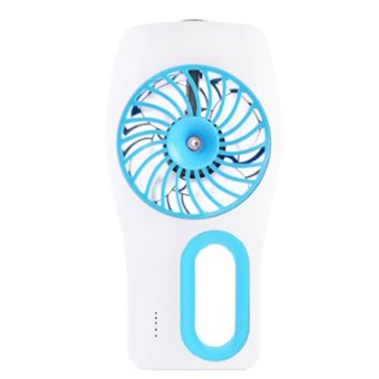 Portable Handheld Mini Beauty Replenishment Fan with Water Spray - Blue