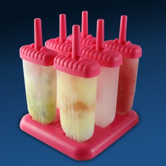 CatWalk Frozen Lolly Mould Tray DIY Popsicle Ice Cream Maker (Rose Red) - intl