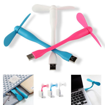 USB Mini Fan / Kipas Angin Baling Portable - Putih