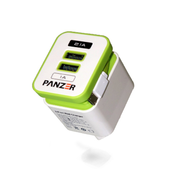 Panzer Travel Charger 3in1 Port Putih