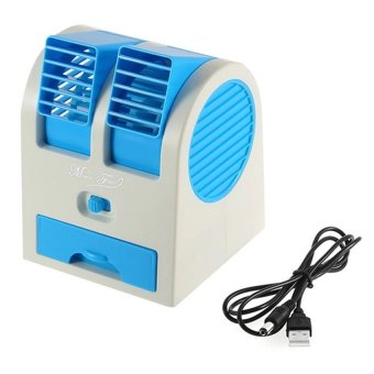 Damura - AC Portable Mini Duduk Double Fan / Mini Fan / Mini Ac Air conditioning USB