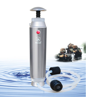 GEERTOP Diercon Water Purifier Portable Long Life - 99.9999% 50000L - REMOVABLE WASHABLE FILTERS - For Camping Outdoors - Gray