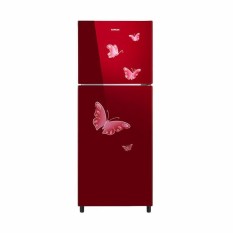 Sanken - KULKAS 2 PINTU, SKG 220MR, MERAH BUNGA