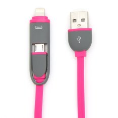 1m 3FT Noddle Cable 5Pin With 8Pin Lighting Adapter 2 In 1 Cord For iPhone 6 6Plus 5 5S Samsung S3 S4 HTC Micro USB V8 Hot Pink