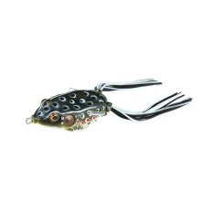 1pcs Soft Fishing Lure 3D PVC Frog Bait 6.5cm+7cm with Double Hooks(Black) (Intl)