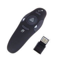 2.4GHz USB Wireless Presenter with Red Laser Pointers Pen RF Remote Control-presenter nirkabel - Intl